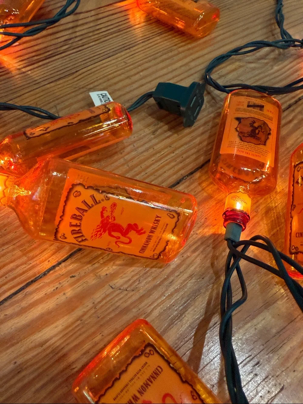 Fireball Cinnamon Whisky string lights